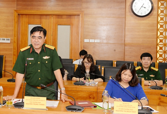  Đại tá Nguyễn Trung Thành phát biểu tại cuộc bàn giao.