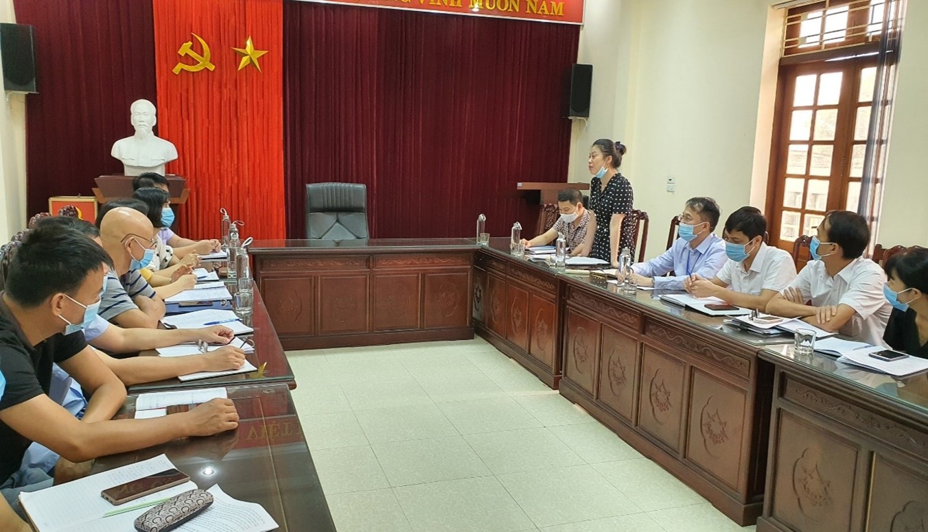 Vụ trưởng Đỗ Thị Ngọc - Trưởng đoàn công tác phát biểu tại buổi làm việc