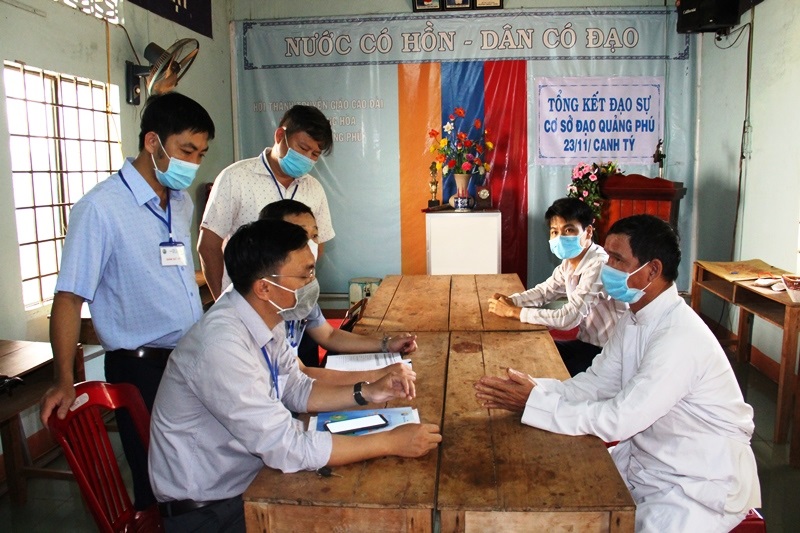 …và cơ sở đạo Cao Đài thị trấn Quảng Phú