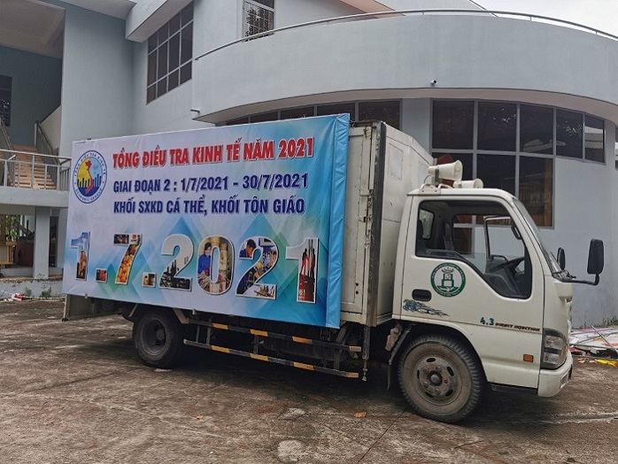 Xe cổ động ở huyện Nhơn Trạch