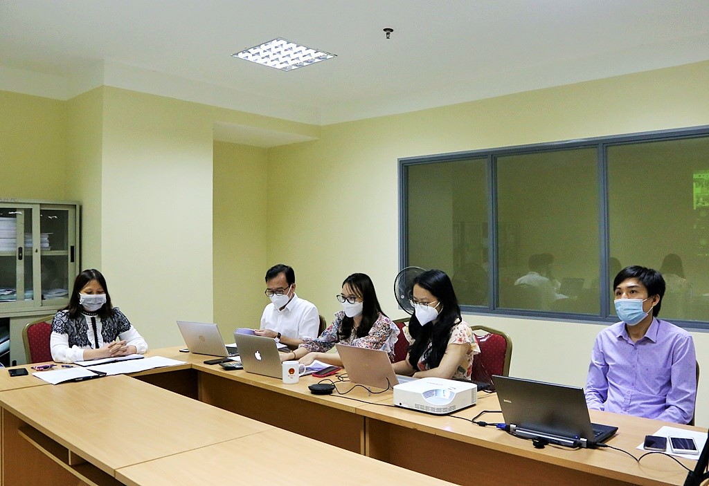 Quang cảnh buổi nghiệm thu tại điểm cầu Bộ Nội vụ