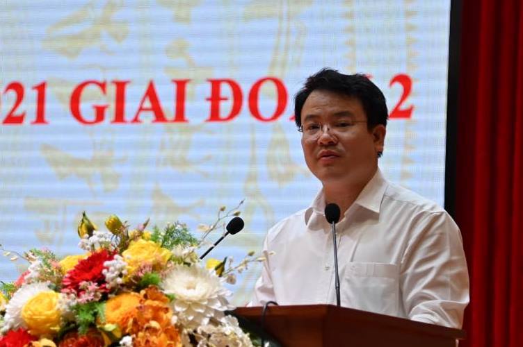 Thứ trưởng Bộ Kế hoạch và Đầu tư Trần Quốc Phương phát biểu tại buổi lễ.