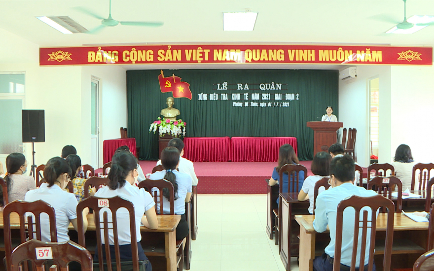 Lễ ra quân cuộc tổng điều tra kinh tế năm 2021 giai đoạn 2 Ban chỉ đạo tổng điều tra kinh tế phường Đề Thám thành phố Thái Bình