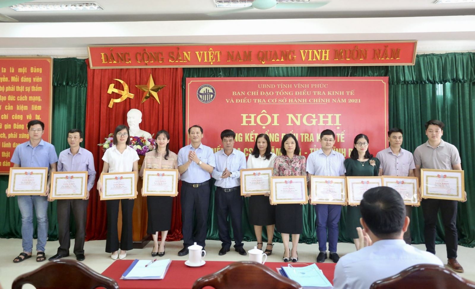 Vĩnh Phúc: Hội nghị tổng kết Tổng điều tra kinh tế và điều tra cơ sở hành chính năm 2021